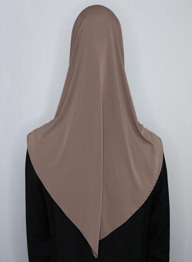 Modefa حجاب أميرة الإسلامي العملي المكون من قطعتين من فيردوس، وشاح تركي سهل الارتداء، غطاء رأس جاهز للارتداء (لون المنك) - Image 3